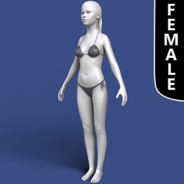 female polygonal eyes 3d model