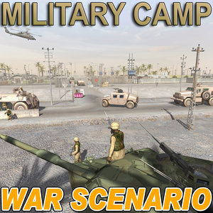 war scenario military camp max