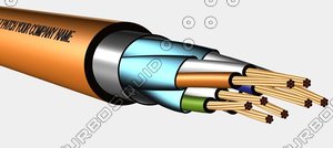 3d model of s-ftp signal cable