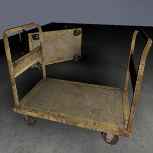 industrial trolley 3d x