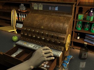 old cash register 3d model