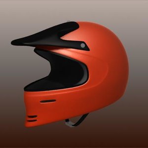 cross motorcycle helmet 3d model