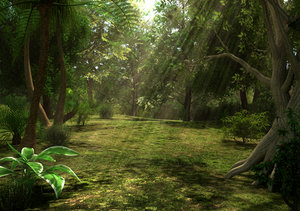 jungle scene 3d model