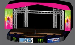concert stage 3d model