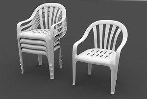 3d model plastic chair