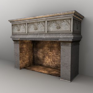3ds gothic fireplace