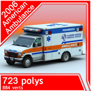 2006 american ambulance 3d max