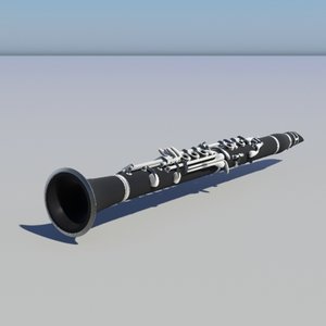 3d clarinet object -