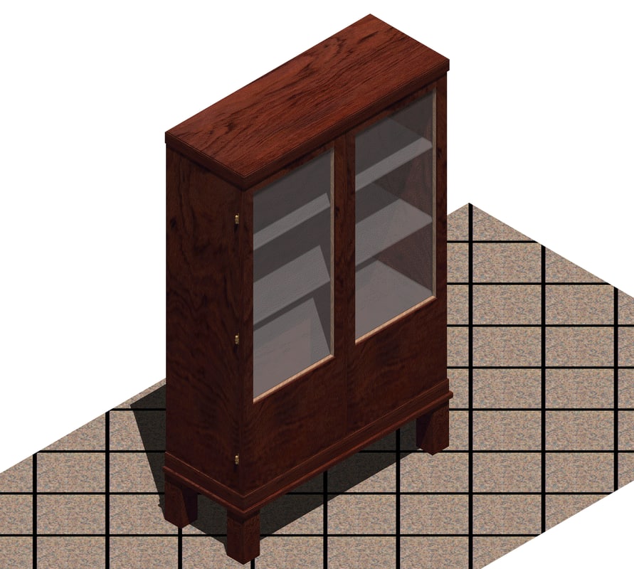 3d dwg display cabinet