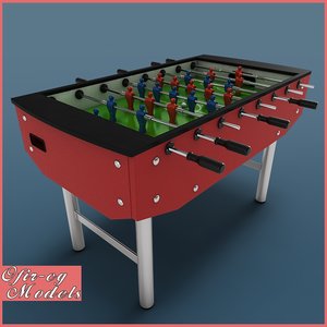 3d model foosball tabel