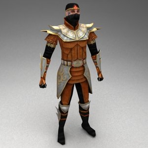 3d thief character medieval