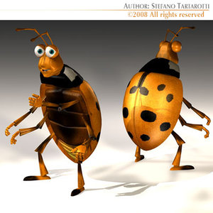 3d ladybug cartoon character model