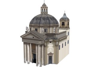 chapel building europe 3d model