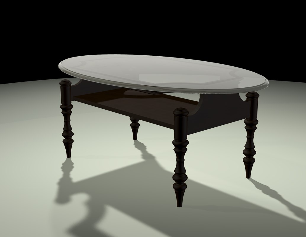 oval glass cocktail table 3dm