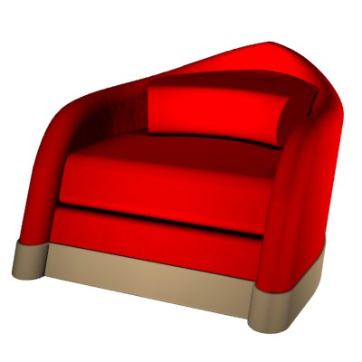 swept contemporary chair 3d 3dm