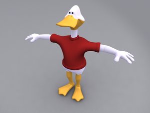 3d character rigged sketch model