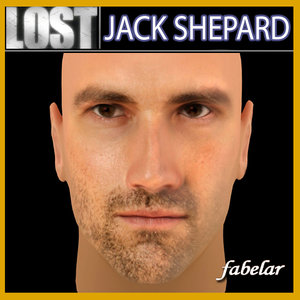 jack shepard head 3d max