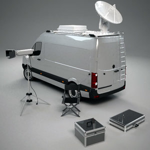 3d model broadcast van equipment