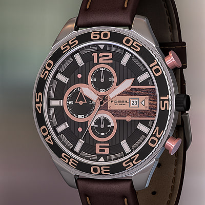 fossil ch2559 chronograph dial 3d max