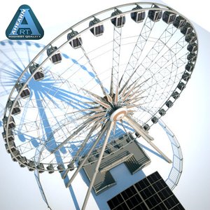 niagara sky wheel ticket booth 3d model