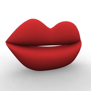 red lips 3d model