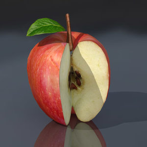3d model of fruits sliced