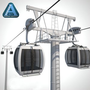 3d cableway cable model
