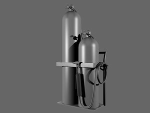 3d gas welding torch model