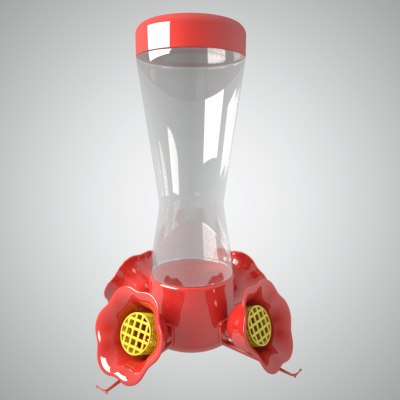 Hummingbird Feeder 3d Model