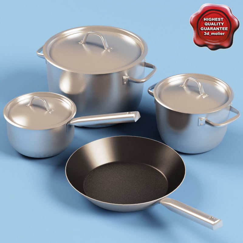  3d  pots  pans 