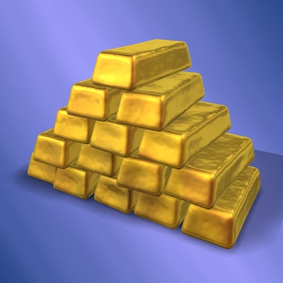 gold pile materials 3d max