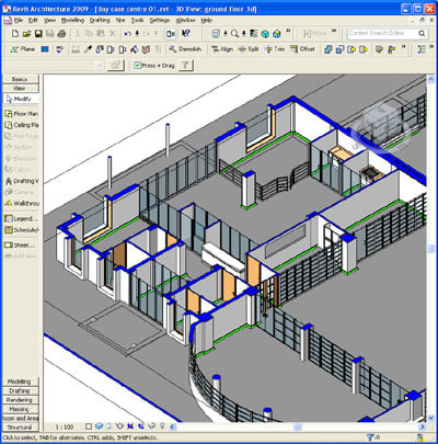 3d model school building revit day