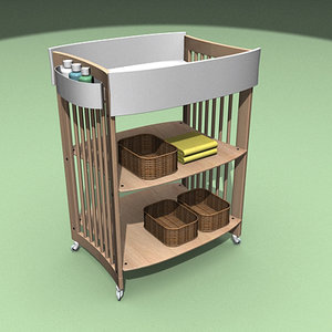 baby changing unit 3d max