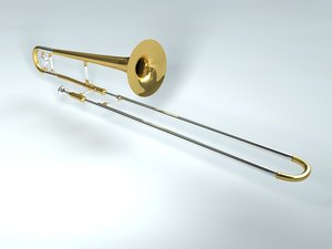 trombone brass 3d model
