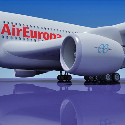 airbus a380 air europa 3d model