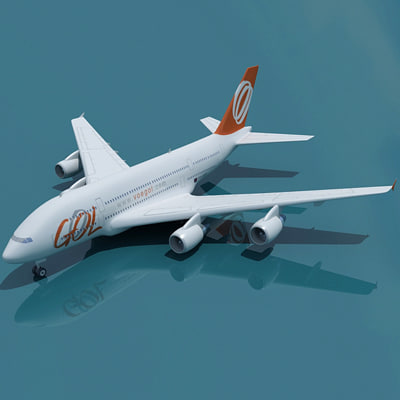 airbus a380 gol 3d model