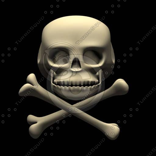 3d cartoon skull model