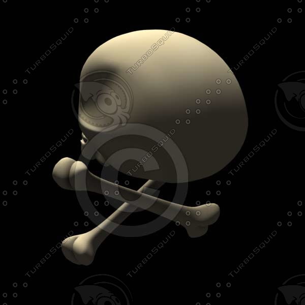 3d cartoon skull model