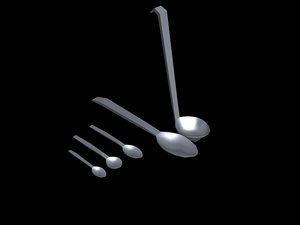 spoons cutlery 3ds free