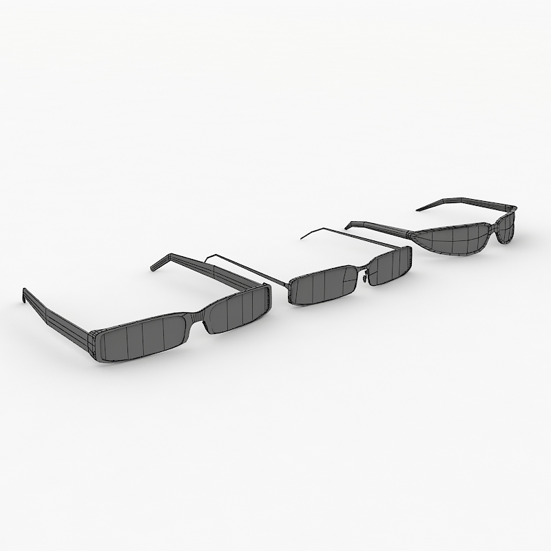 set glasses 3d model