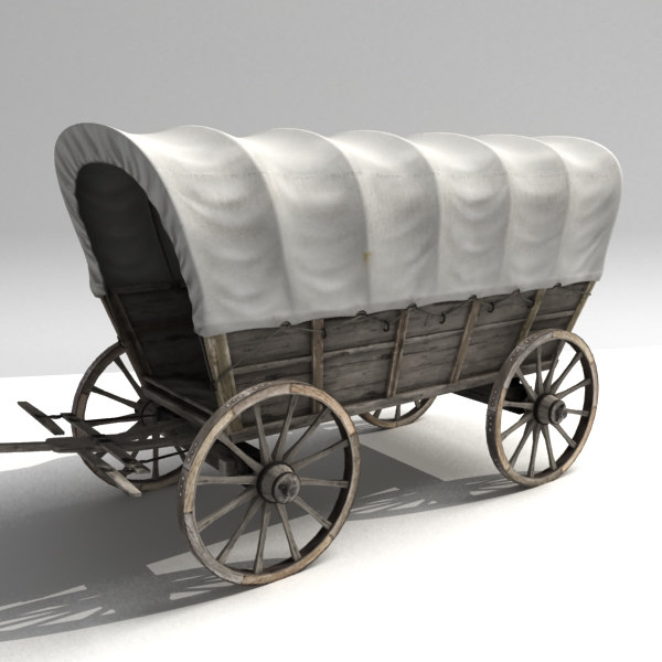 wagon 3d blender model free wild waggon max style 3d west