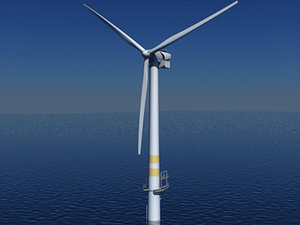 3d model of offshore wind turbine