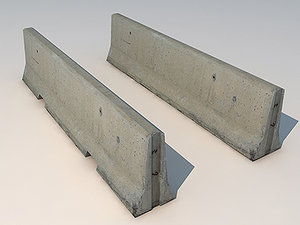 concrete barricade 3d model