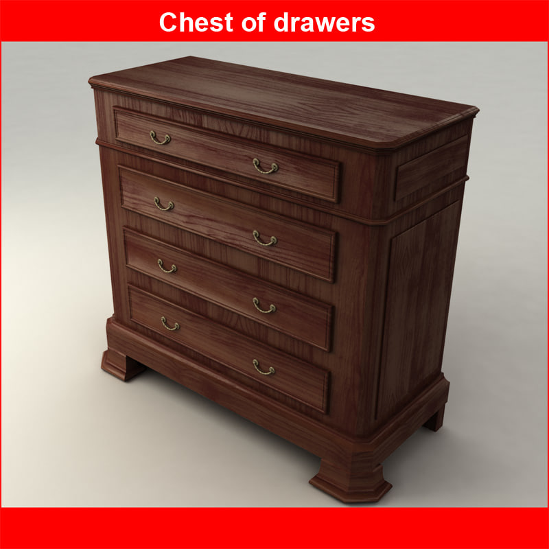 3d Chest Drawers Model