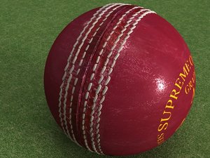 cricket leather ball - 3d model