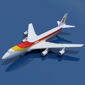 b 747 iberia 3d model