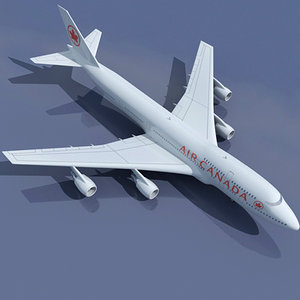 3d model b 747 air canada