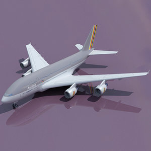 3d model airbus a380 asiana