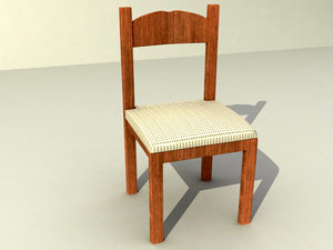chair rustic silla 3ds
