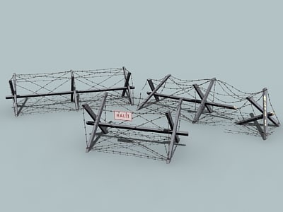 barbed wire barrier